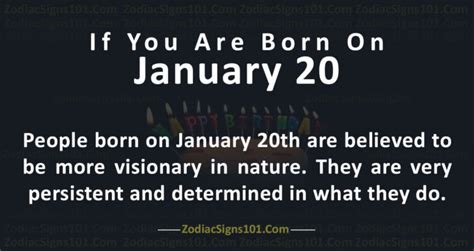 January 20 Zodiac Is A Cusp Capricorn and Aquarius, Birthdays And Horoscope - ZodiacSigns101