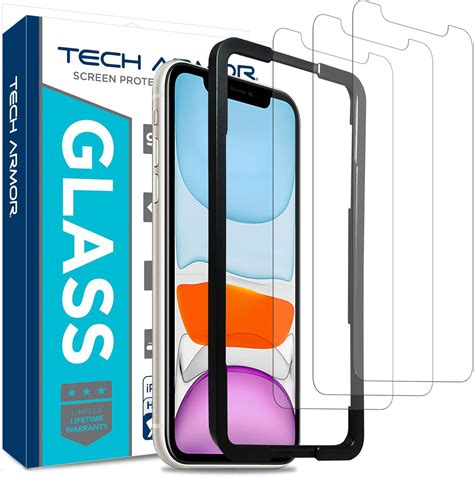 Amazon.com: Tech Armor Screen Protector for iPhone 11 and iPhone XR 6.1 inch - Ballistic ...