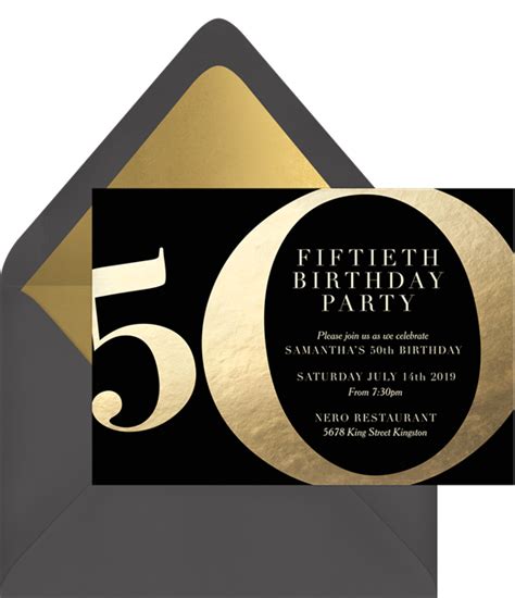 10 50th Birthday Invitations to Celebrate the Big Five-Oh - STATIONERS