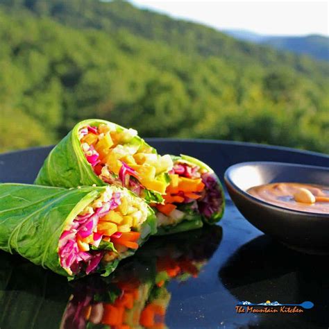 Rainbow Roll-Ups With Peanut Sauce {A Meatless Monday Recipe