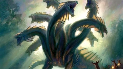 Illustration of dragon, hydra, fantasy art HD wallpaper | Wallpaper Flare