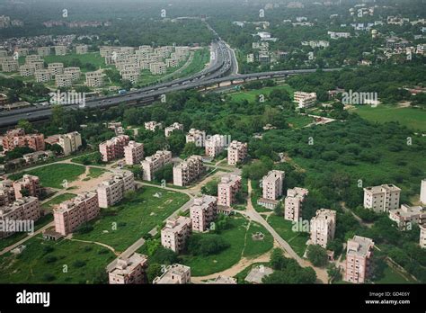 Aerial view of Gurgaon Stock Photo - Alamy