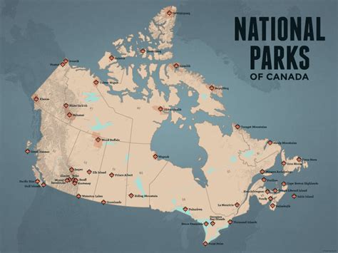 Canada National Parks Map 18x24 Poster - Best Maps Ever