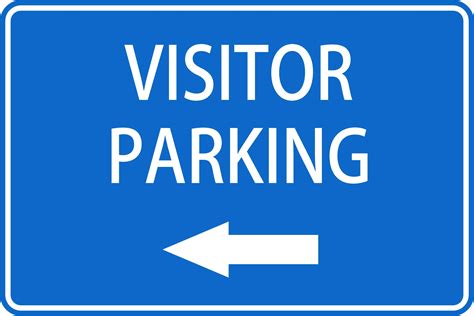 VISITOR PARKING LEFT ARROW - Discount Safety Signs New Zealand