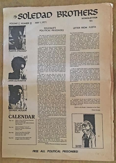 The Soledad Brothers Newsletter by Soledad Bros. Defense Committee: Very Good Softcover (1971 ...