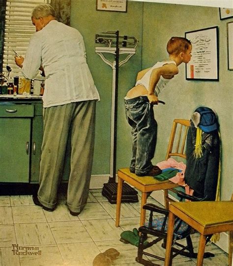 Norman Rockwell DOCTOR'S OFFICE 1958 Cover Art Print by akaytees