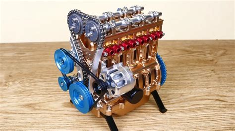 How to build Car Engine Assembly Kit - Full Metal 4 Cylinder - YouTube