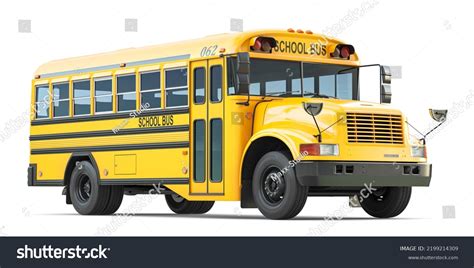 School Bus Isolated On White Background Stock Illustration 2199214309 ...