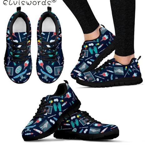 Aliexpress.com : Buy ELVISWORDS Women Flats Shoes Surgeon Pattern ...