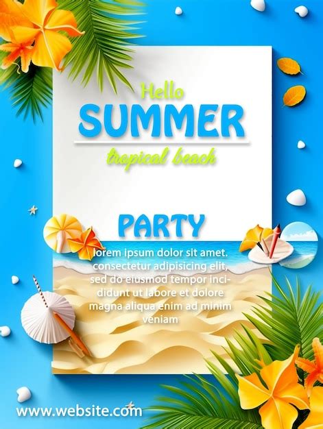 Summer template poster | Premium AI-generated PSD