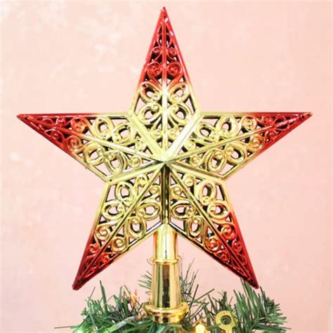 20CM Christmas Tree Top Star Topper for Table Ornament Xmas Decorative-in Tree Toppers from Home ...