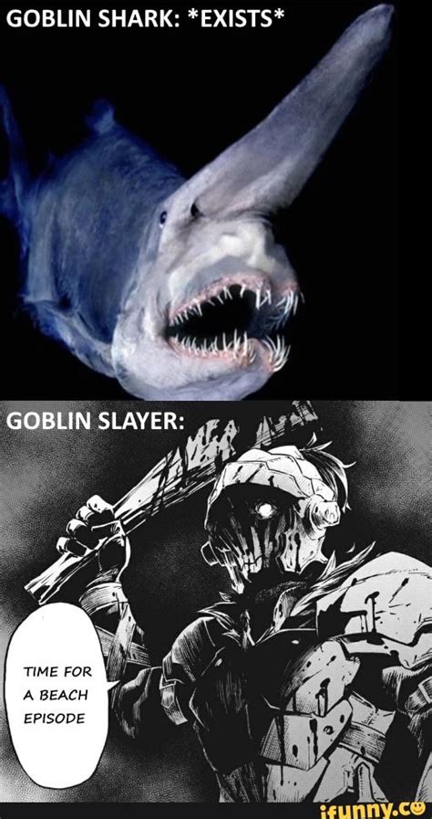 GOBLIN SHARK: *EXISTS* GOBLIN SLAYER: TIME FOR ABEACH EPISODE - iFunny ...