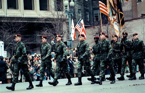 A U. S. Army Special Forces unit marches down Pennsylvania Avenue in ...