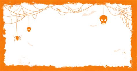 Halloween Spider Silhouette PNG Transparent, Halloween Border Spider Web Orange, Halloween ...