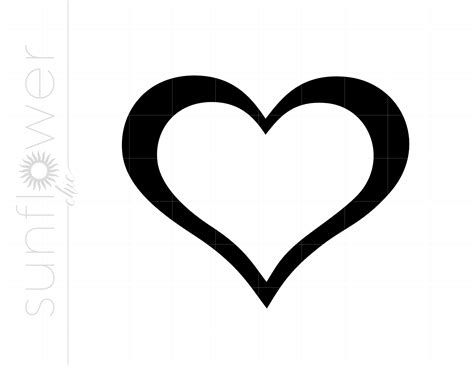 Open Heart SVG Open Heart Clipart Open Heart Cut File for - Etsy Canada