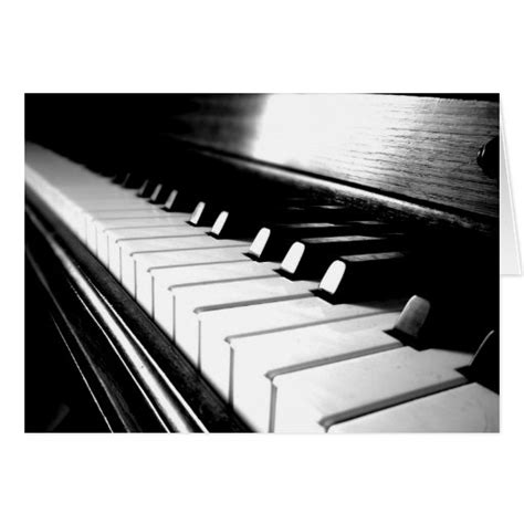 Classy Black & White Piano Photography Card | Zazzle