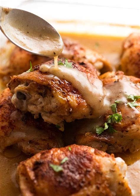 Gravy Baked Chicken (thighs & drumsticks) - 5 min prep! | RecipeTin Eats