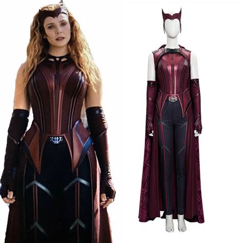 2021 WandaVision New Wanda Cosplay Costume Superheroine Halloween Suit ...