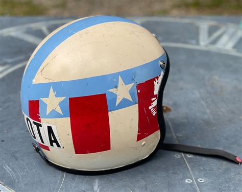 1980s Custom Motorcycle Helmet Cafe Racer American Stars and Stripes ...