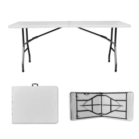 Buy 6ft Folding Tables, Heavy Duty HDPE Plastic Portable Folding Table, Utility Indoor Outdoor ...