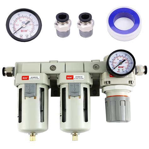 NPT Compressed Air Double Filter & Regulator, Air Drying System, Air ...