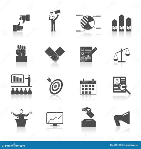 Election Icons Set stock vector. Illustration of megaphone - 65401653