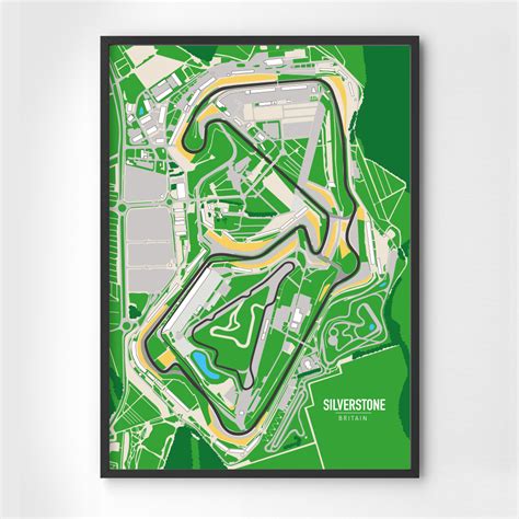 Silverstone Circuit Map - Grand Prix Art