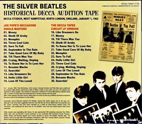 Beatles Beatles/Historical Decca Audition Tape – MochiobaseCD