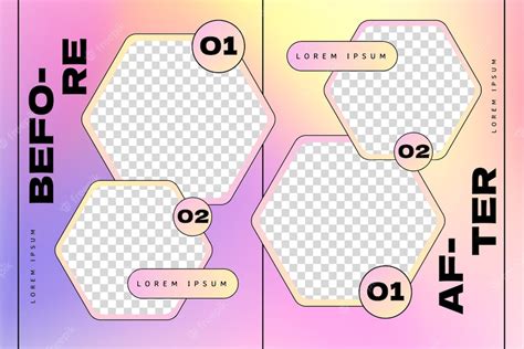 Free Vector | Gradient before and after background template