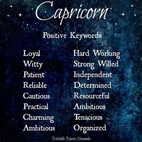 Character Development: Zodiac Traits – Capricorn | Melinda Marie Alexander