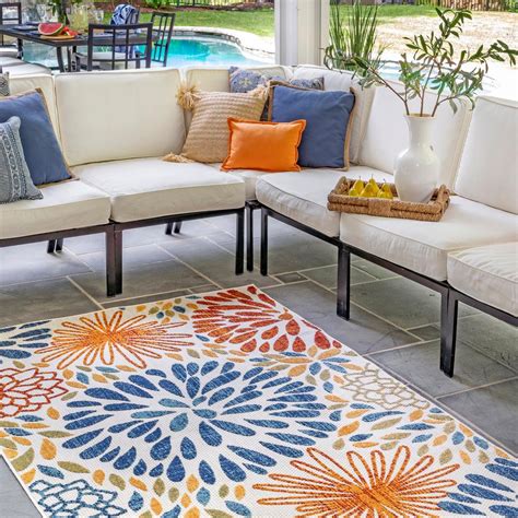 8 X 10 - Floral - Outdoor Rugs - Rugs - The Home Depot