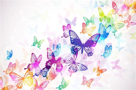 Rainbow Butterflies – Print A Wallpaper