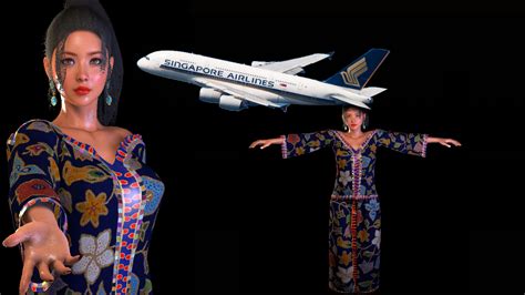 Clothing - Singapore Airlines Uniform (Traditional Batique dress ...