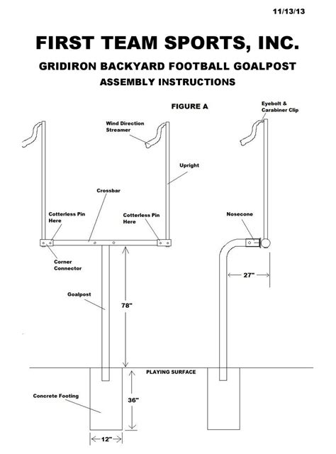 FIRST TEAM SPORTS GRIDIRON BACKYARD ASSEMBLY INSTRUCTIONS Pdf Download ...