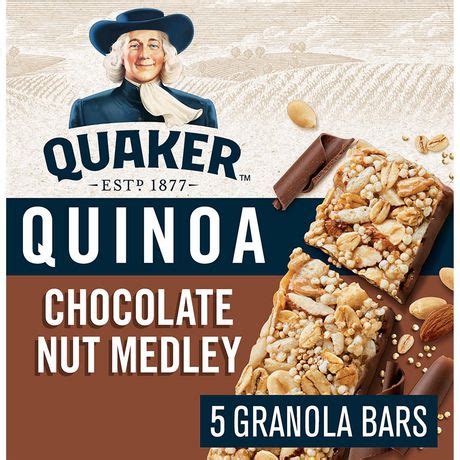 Quaker Harvest Crunch Quinoa Chocolate Nut Medley Granola Bars | Walmart Canada