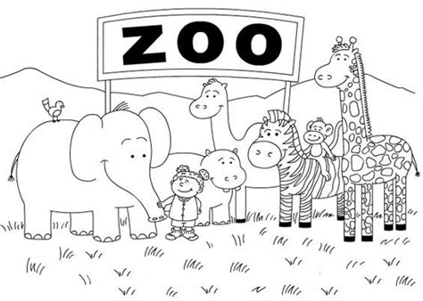 Printable Zoo Animals Coloring Pages