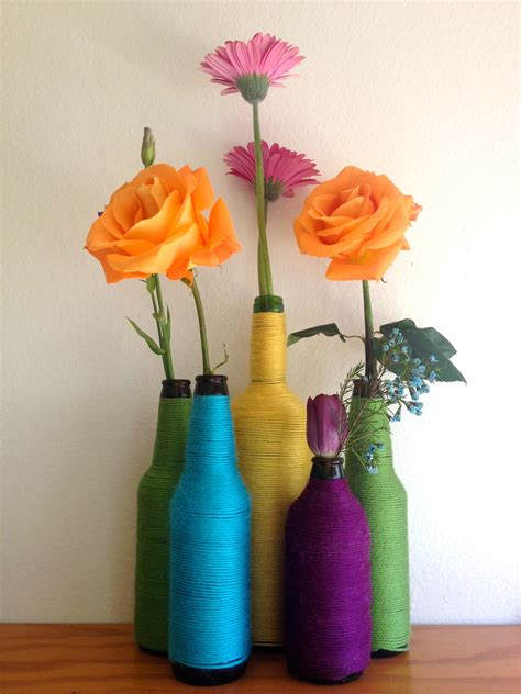 How to Turn a Beer Bottle Into a Colorful Flower Vase : 5 Steps ...