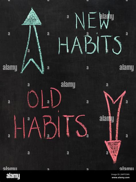 bad habits versus new habits Stock Photo - Alamy