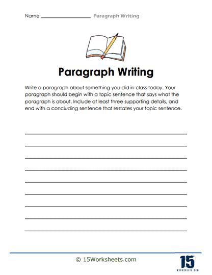 Paragraph Writing Worksheets - 15 Worksheets.com