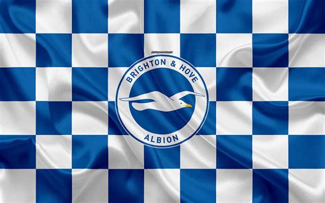 Brighton and Hove Albion FC 4k logo creative art blue and white ...