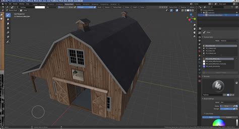 Traditional wood barn model - TurboSquid 1647380