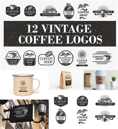 12 Vintage Coffee Logos and Badges | Free download