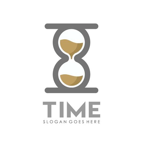 Premium Vector | Sand time clock logo design template