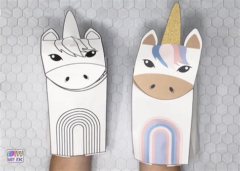 Unicorn Paper Bag Puppet