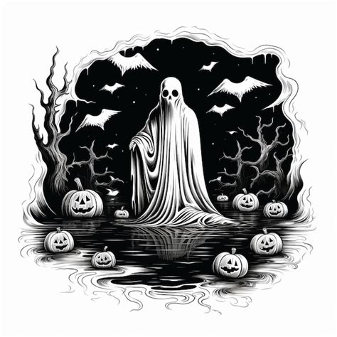 Premium AI Image | Smiling HandDrawn Halloween Ghost