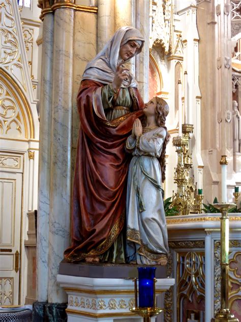 File:Sweetest Heart of Mary Catholic Church (Detroit, MI) - statue of Saint Anne educating the ...