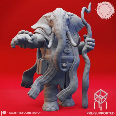 Descargar Loxodon Druid - Tabletop Miniature (Pre-Supported) de Yasashii Kyojin Studio