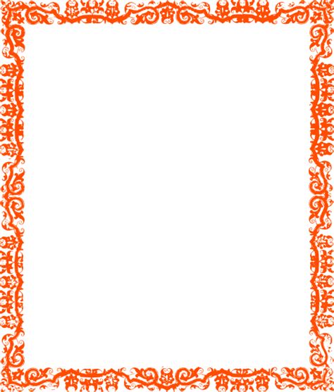 Orange Border Frame Transparent HQ PNG Download | FreePNGImg