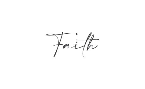 Faith lettering sign. Calligraphic handwritten message. 11051687 Vector ...