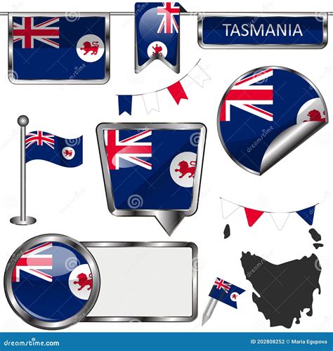 Flags of Tasmania, Australia Stock Vector - Illustration of award ...